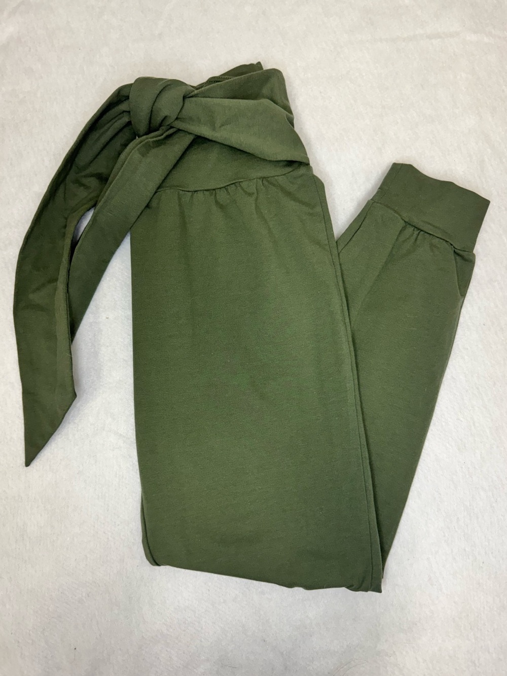 Namastetics Olive High Waisted Tie Joggers